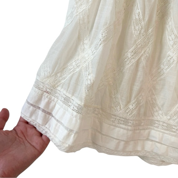 The Great The West Top White Women’s‎ Small Flutter Sleeve Flowy Boho Casual - Picture 6 of 13